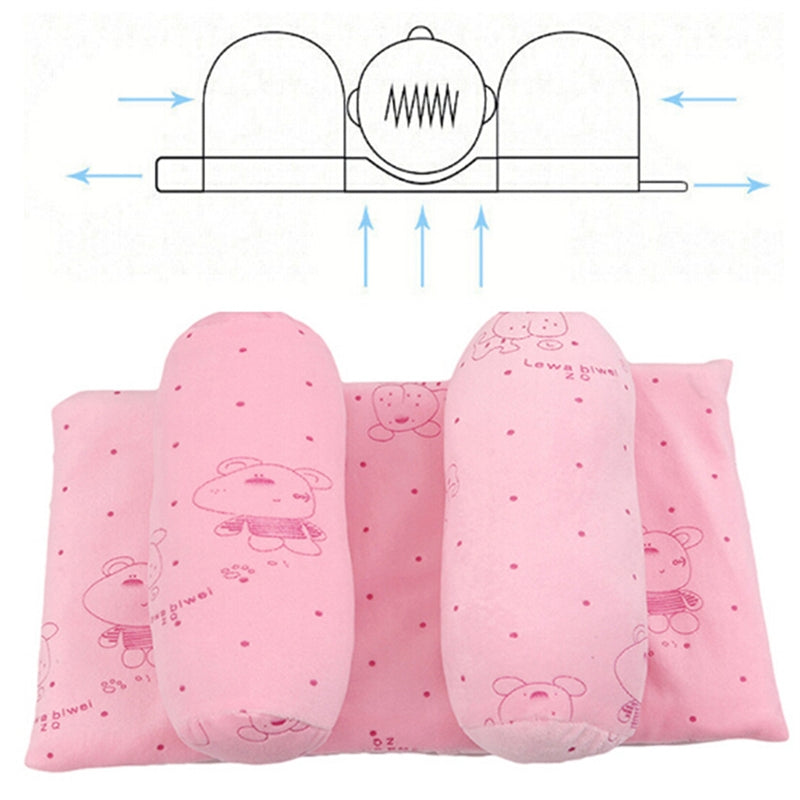 Adjustable Baby Head Shaping Pillow Soft Memory Foam Infant Pillow for Flat Head Prevention