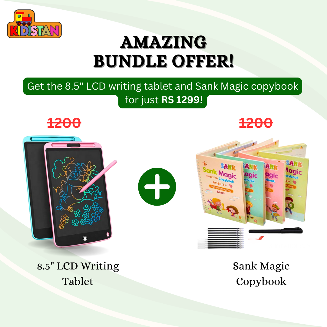 Get the Multi-color LCD Writing Tablet and the Sank Magic Copybook Set