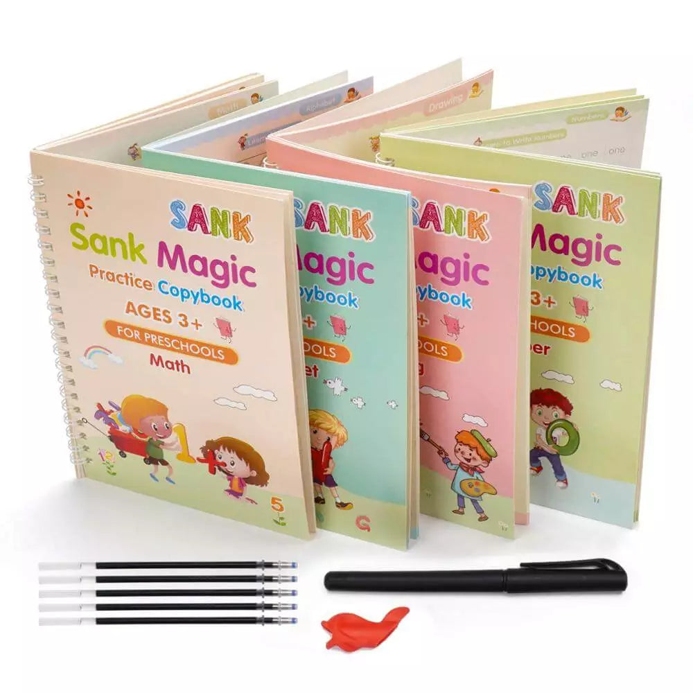 Set of 4 Sank Magic Practice Copybook